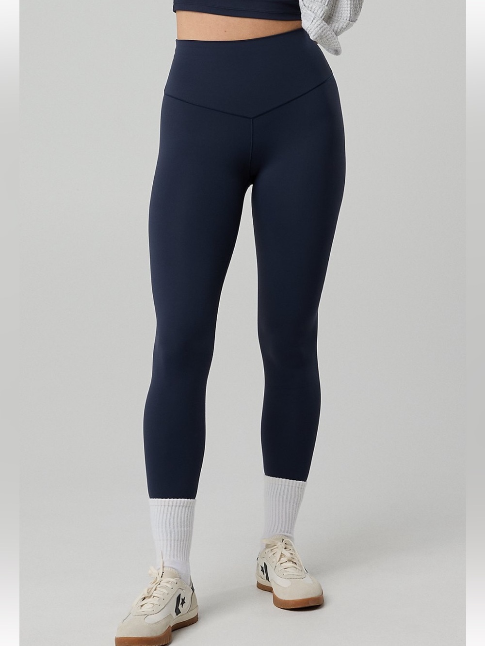 aerie Chill Play Move Navy High-Rise Leggings Sz Large